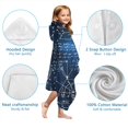 thumbnail image 7 of Math Equations Geometry Symbols Blue Pattern Hooded Bath Towel，60"x35" for Ages 3 To 12 Kids, Quick Dry Lightweight Soft Microfiber Hood Beach Towel Cover Up for Kids, 7 of 7