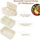 thumbnail image 2 of Lunch Box, Leakproof Bento Box, Food Container with 3 Compartments and Cutlery Set,BPA Free,Microwave and Dishwasher Safe Meal Prep Containers - Khaki, 2 of 5