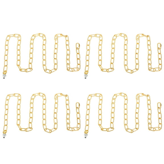 Uxcell 6 Ft Light Fixture Chain, 4 Set Lighting Chain with Quick Link Connectors Up to 110 lbs Gold Tone