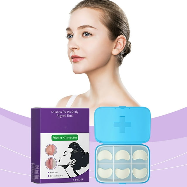 YFYDS Ear Corrector 6 PCS Cosmetic Ear Tape Patches, Ear Stickers for Adults, Ear Shaping Tape for Ear Correction and Support, Non Invasive Ear Stickers for a Better Ear Fit