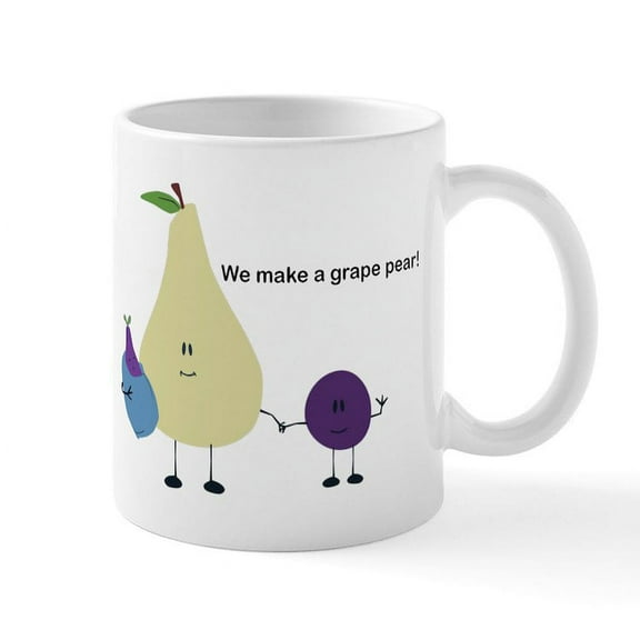 CafePress - Grape Pear Coffee Mug - 11 oz Ceramic Mug - Novelty Coffee Tea Cup