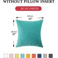 thumbnail image 2 of KAIYANG Funda de almohada para sofá cama de 2 piezas, pana triturada, cuadrada, decorativa, 12 x 20 pulgadas, verde, 45 cm x 45 cm, verde, 2 of 5