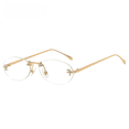 thumbnail image 3 of Elegantes gafas de sol ovaladas con incrustaciones de diamantes para hombre y gafas de sol sin montura con la letra "F" para mujer, 3 of 6