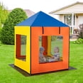 thumbnail image 3 of Demi Bonn Wooden Canopy Sandbox, Large Sand Pit, Mesh Windows, Bench Seats, Solid Fir Wood Construction, Multicolor, 3 of 8
