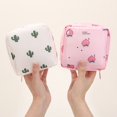 thumbnail image 2 of Bonita bolsa de almacenamiento de toallas sanitarias para niñas con dibujos animados, bolsa de almacenamiento de toallas sanitarias mensuales para niñas de gran capacidad, bolsa de viaje portátil, 2 of 6