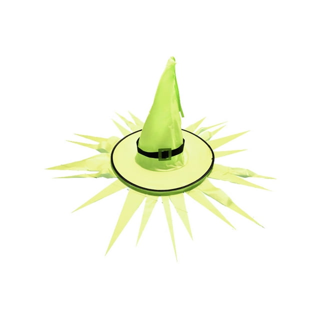 Xfvqtps 2PC Halloween Witch Hat Party Decoration Props LED Glowing Hat Yellow
