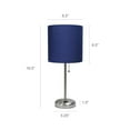 thumbnail image 3 of LimeLights Stick Lamp with Charging Outlet and Fabric Shade, 3 of 7