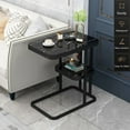 thumbnail image 4 of C Shaped Side Table, 2 Tier Couch End Table, Large Storage Sofa Side Table for Living Room Bedroom Easter Decoration, Suit for Place Books/ Tea Cups/ Snacks/ Drinks, 4 of 6