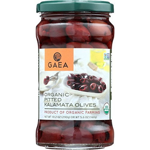 GAEA Organic Pitted Kalamata Olives Original 5.6 oz case of 8