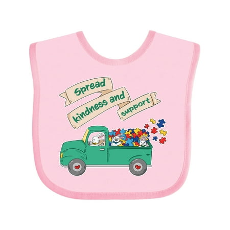 

Inktastic Spread Kindness and Support Autism Bunnies Gift Baby Boy or Baby Girl Bib
