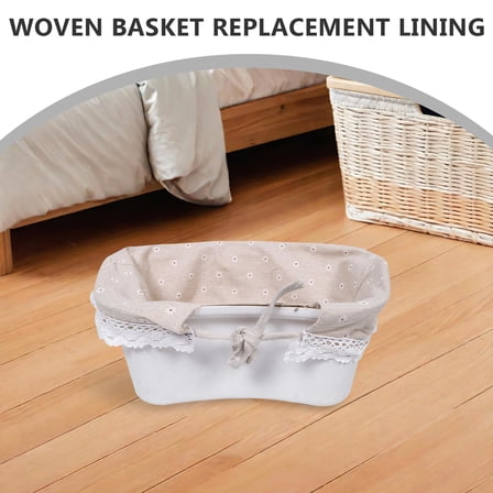 LOLIPPYY Fitted Basket Cloth Liner Replacement for Rattan and Woven Baskets Home Use