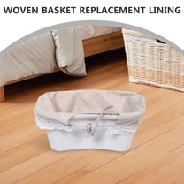 LOLIPPYY Fitted Basket Cloth Liner Replacement for Rattan and Woven Baskets Home Use