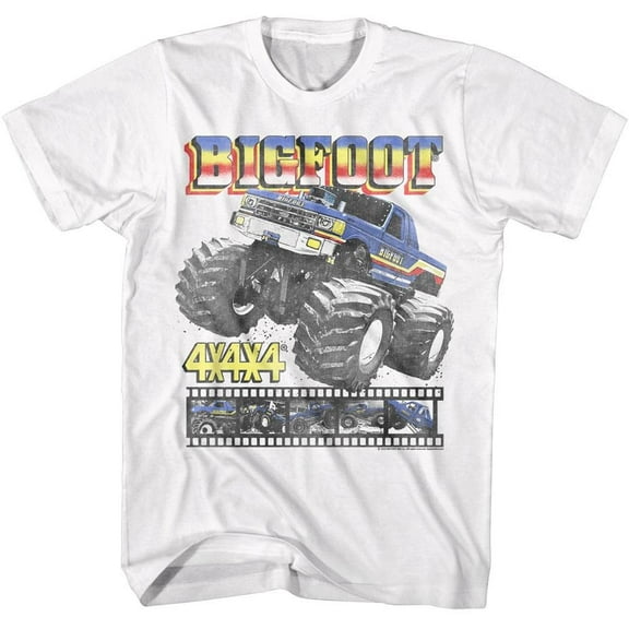 Bigfoot Monster Truck Highlight Reel Men's T Shirt (White, AdultL)