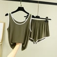thumbnail image 2 of Admvng Women's Pajama Sets Summer Short Sleeve Shorts Suit Home Clothes Two-piece Set M-2XL, 2 of 3