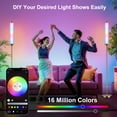 thumbnail image 4 of 69" Floor Lamp, Smart RGBCW LED Corner Lamp with App & Remote Control, 16 Million Colors & 200+ Scene, Music Sync, Timer Setting, 1500 Lumen, Standing Lamp for Living Room, Bedroom, Gaming Room, Gold, 4 of 12