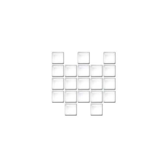 Billuyoard 10 Uds mosaico adhesivo para pared hogar cocina baño autoadhesivo azulejo adhesivo azulejos decoraciones negro 10*10*20 piezas Decoración del hogar Transparente 10*10*20 piezas
