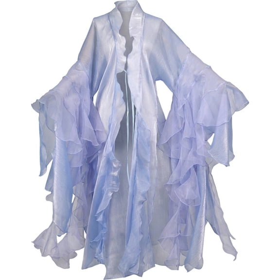 vlrwzc Hanfu Outer Robe Chinese Sheer Gown Open Front Length Cardigan for Traditional Han Dynasty Themed Party Fancy Dress Outfit