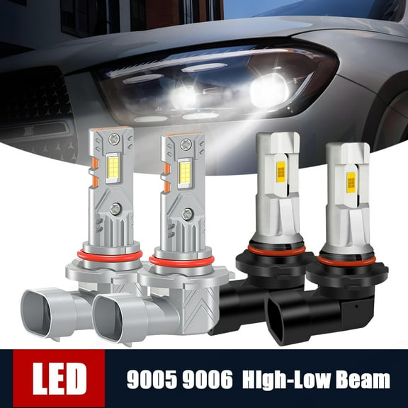 BSBSDJB White LED Headlight Bulbs 9005 9006 High Low Beam for Toyota Camry 2000-2006