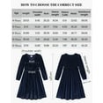 thumbnail image 2 of Flower Girl Dresses Wedding Guest Bridesmaid Party Long Sleeve Ruffle Velvet Formal Midi Teens Girls Dress Size 4-13Y, 2 of 9
