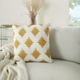 thumbnail image 4 of Mina Victory Life Styles 20x20" Square Cotton Diamond Throw Pillow - Yellow, 4 of 5