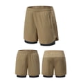 thumbnail image 2 of KyCheLot Men's Running Shorts Casual 2 In1 Breathable Mesh Lined with Pockets Elastic Waist Workout Shorts, 2 of 6