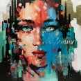 thumbnail image 2 of Orme, E. Anthony 15x15 White Modern Wood Framed Museum Art Print Titled - Hot Pop Girl I, 2 of 4