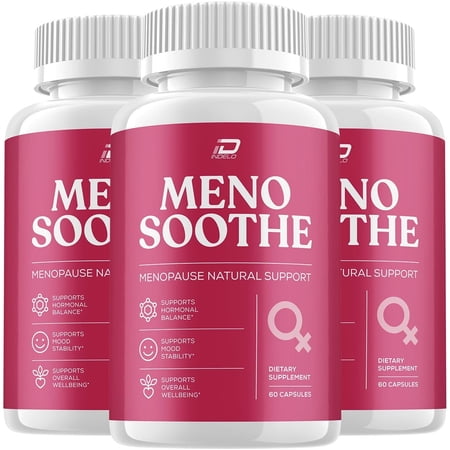 Meno Soothe Female Capsule - MenoSoothe Pills All Natural Menopause Support Pills for Hormonal Balance, 3 Pack, 180 Capsules