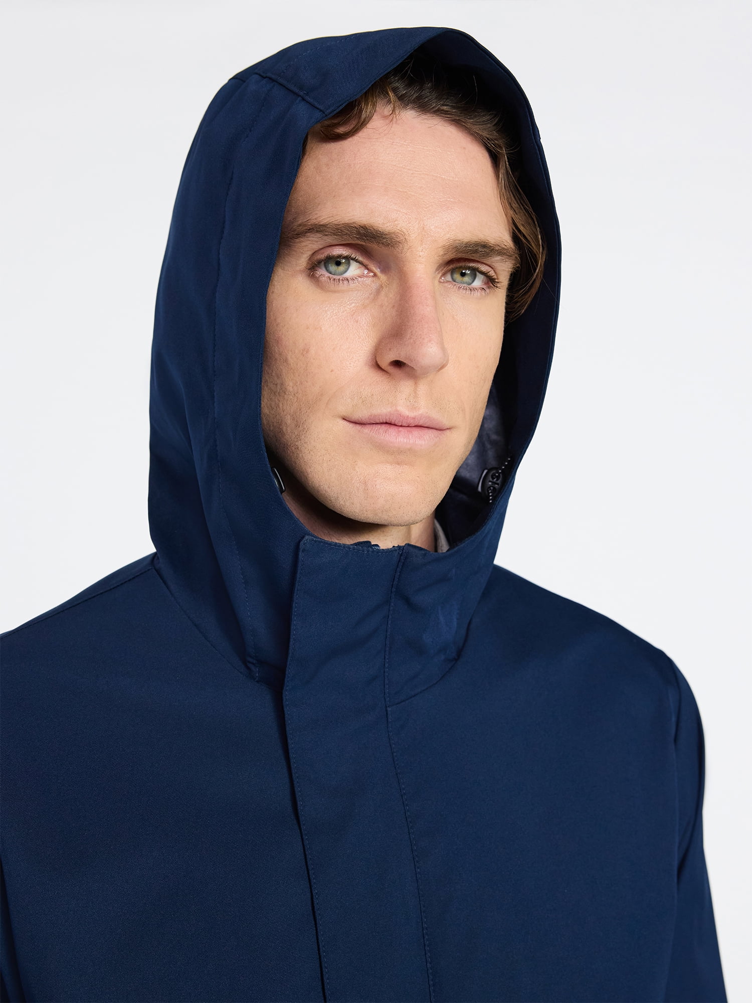 Ozark Trail Men's Rain Jacket with Hood, Sizes S-3XL