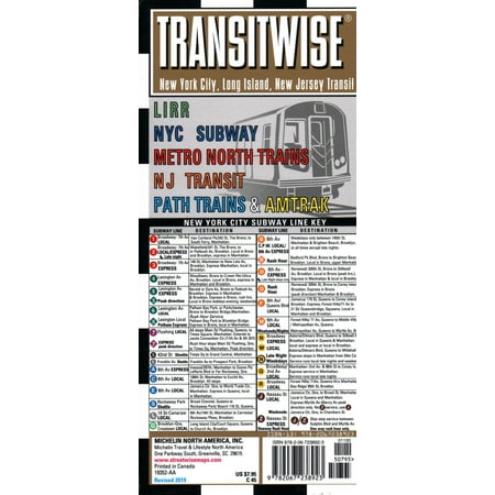 Nj Transit Train Transitwise New York, New Jersey Metro Transit Map: Lirr NYC Subway Metro North Trains NJ Transit Path Trains & Amtrak (Other) ()