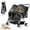 Black, variant on Double Pet Stroller for 2 Dogs/Cats weighing up to 44 pounds Three in one pet stroller, foldable, double basket and seat belt, suitable for walking, traveling