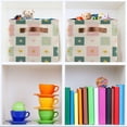thumbnail image 6 of Yayeee Canvas Storage Basket with Handles for Shelves Fabric Bins Closet Organizer, Beige Abstract, 6 of 8