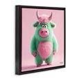 thumbnail image 4 of Stupell Industries Silly Green Cow Animals Painting Black Floater Framed Canvas Art Print Wall Art, 18 x 18, 4 of 10