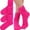 3 Pack: Hot Pink, variant on Pack of 3 of Colorful Unisex Fashion Slouch Socks - White