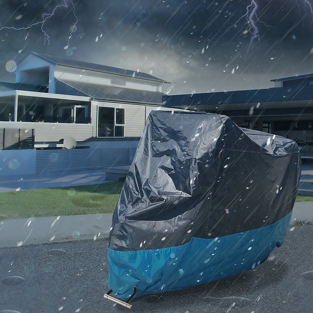 Universal Motorcycle Cover Water Snow Proof Polyester Oxford Cloth All Seasons with Lock Hole Storage Bag Indoor Outdoor