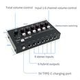 thumbnail image 4 of MX600 Ultra Low-Noise 6-Channel Line Mixer Stereo/Single Track Switch Microphone Preamplifier, 4 of 5