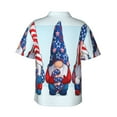 thumbnail image 4 of Xecao Cute Gnomes in USA1 print Hawaiian shirt - a stylish short-sleeve button-down for men, perfect for casual beach and tropical outings., 4 of 9