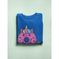 thumbnail image 3 of Cute Unicorn  Donut Cartoon   Sweatshirt Women's -Image by Shutterstock, 3 of 4