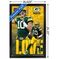 thumbnail image 3 of NFL Green Bay Packers - Jordan Love 24 Wall Poster, 14.725" x 22.375" Framed, 3 of 5