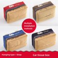 thumbnail image 2 of Nueva caja de pañuelos de lona para automóvil, creativa caja de pañuelos de papel para colgar en el techo corredizo del automóvil, parasol para asiento de automóvil, 2 of 5