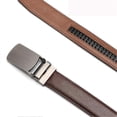 thumbnail image 2 of Ceinture Homme, Brun Ceinture en Cuir pour Homme, Rglable Ceinture Boucle Automatique 3.5cm * 120cm (Bote incluse), Ceinture en cuir d'affaires, Vaca, 2 of 5