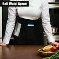 thumbnail image 6 of Unique Bargains Serving Cooking Versatile Waist Apron with Pockets Black, 6 of 7