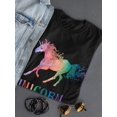 thumbnail image 3 of Rainbow Unicorn  Graphic Shaped T-Shirt Women -Image by Shutterstock, Female Large, 3 of 4