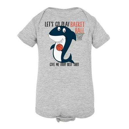 

Shark Playing Basketball Bodysuit Infant -Image by Shutterstock 24 Months