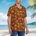thumbnail image 6 of Uemuo Fall Leaves Printed Regular Fit Short Sleeve Casual Hawaiian Shirt for Men,Aloha shirt,Tropical shirt,Floral print shirt,Vacation Beach shirt-Small, 6 of 9
