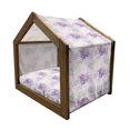 thumbnail image 2 of Wall Pet House, Vector Illustration of Graffiti Brick Wall Pattern Design Street Art, Outdoor & Indoor Portable Dog Kennel with Pillow and Cover, 5 Sizes, Violet and Lavender, by Ambesonne, 2 of 5