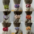 thumbnail image 6 of FENOHREFE Colorful Knit Hair Scrunchies With Color Contrast Soft Hair Tie Elastic Bands Accesories For Women And Girls, 6 of 8