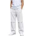 thumbnail image 3 of Falkdiz Warm Sweatpants for Girls Outdoor Straight Leg Pockets Loose Winter Pantalones Open Bottom Casual Girls Pants Relaxed fit , White , Size: 7-8 Years, 3 of 8