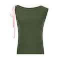thumbnail image 5 of tarylea Summer Tank Tops for Women Sleeveless Tie Shoulder Crop Tops Casual Dressy Solid Color T-Shirts, 5 of 7