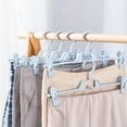 thumbnail image 3 of BAOQIN 13 Inch Pants Hangers with Clips,&nbsp;Pants Hangers with Clips&nbsp;Adjustable Heavy Duty Space Saving Skirt Hangers Non-Slip Trousers, Jeans Clothes （White), 3 of 5