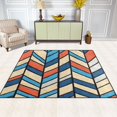 thumbnail image 2 of Yayeee Area Rugs for Living Room 5.2'x4' Non Slip Washable Bedroom Floor Carpet, Blue Geometric, 2 of 5